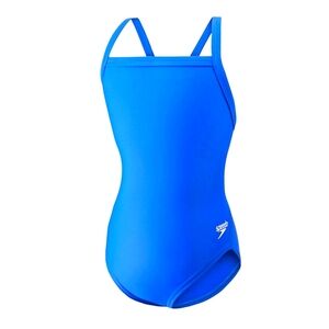 Speedo Girls' Solid Endurance + Flyback Training One Piece Swimsuit